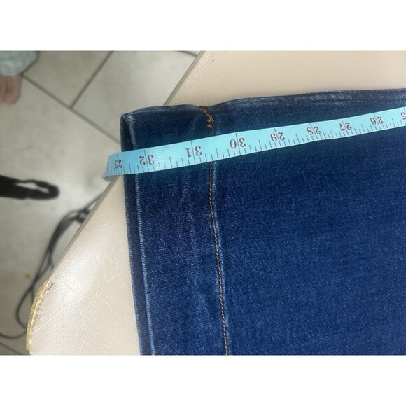 Maeve Anthropologie JeanS Women 32 TALL Colette High Rise Wide Leg Dark Denim - Picture 10 of 16